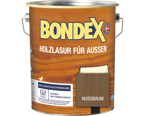 BONDEX Holzlasur nussbaum 4,0 l-0