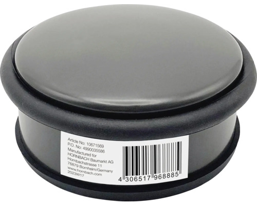 Türstopper Edelstahl grau Ø 100 x H 45 mm Türstopper Edelstahl grau Ø 100 x H 45 mm