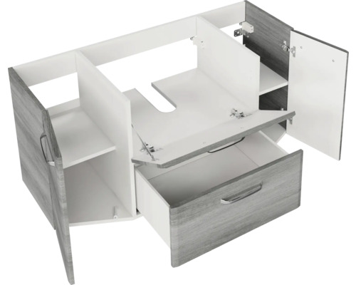 Waschtischunterschrank mit Schubladen und Schranktüren zur Badgestaltung