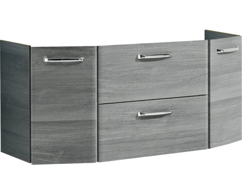 Waschtischunterschrank mit zwei Schubladen und Holzstruktur