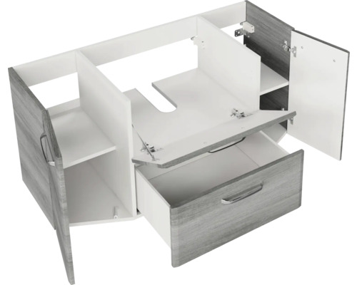 Waschtischunterschrank mit Schublade und Fächern für das Badezimmer