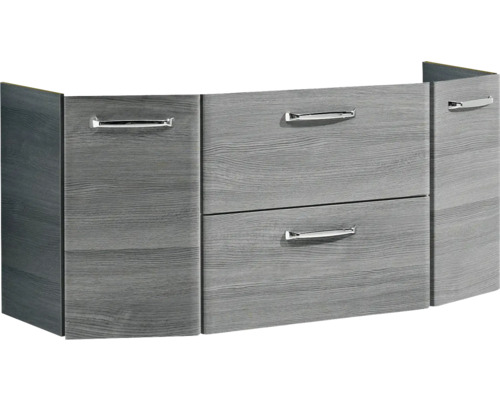 Waschtischunterschrank mit zwei Schubladen und Holzstruktur