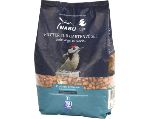 Wildvogelfutter CJ Wildlife Premium Erdnüsse Ganzjahresvogelfutter 2 Kg Packung Gartenvogelfutter mit Erdnüssen