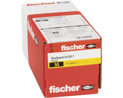 Fischer DuoXpand 8x100 T Dübel, 50 Stück in Kartonverpackung