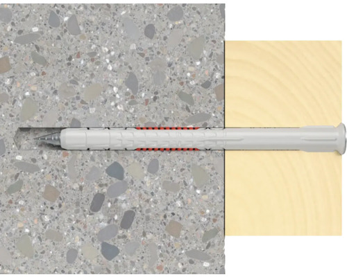 Befestigungselement in Beton- und Holzoberflächen