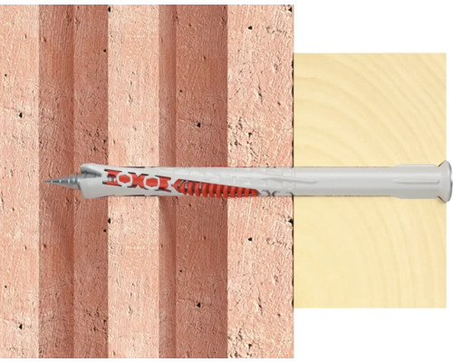 Universaldübel in Wand und Holz