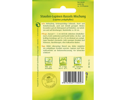 Samenpackung Stauden-Lupinen Russels Mischung