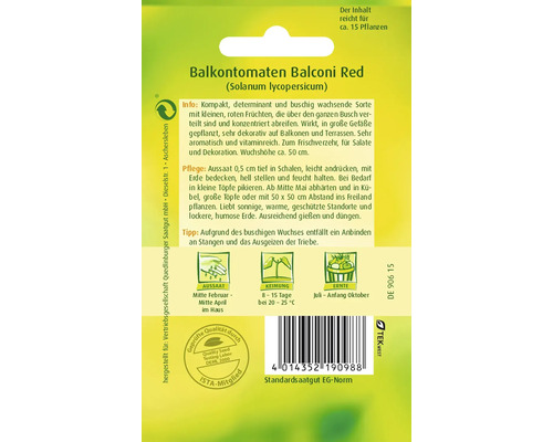 Samenpackung Balkontomaten Balconi Red