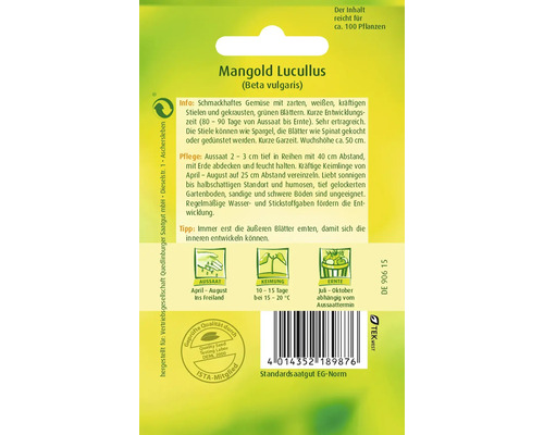 Mangold Lucullus Saatgutpackung