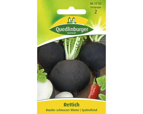 Rettich 'Runder schwarzer' Quedlinburger Gemüsesamen