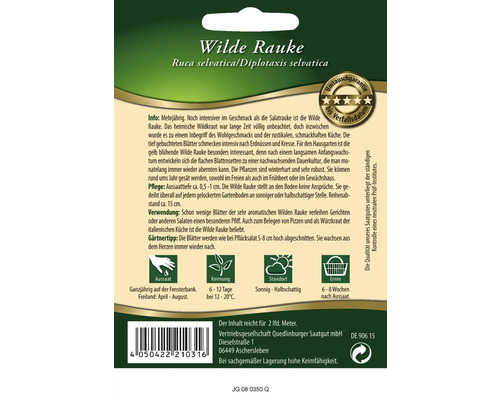 Verpackung Wilde Rauke Samen