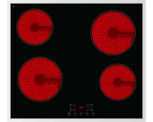 Glaskeramikkochfeld mit Rahmen PKM 59 x 52 cm 4 Kochzonen EB-C4G