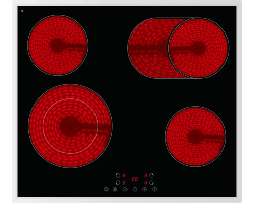 Glaskeramikkochfeld mit Rahmen PKM 59 x 52 cm 4 Kochzonen EB-C4-2KBTCG