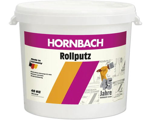 45 Jahre HORNBACH Rollputz extrafein 0,5 mm weiß 40 kg
