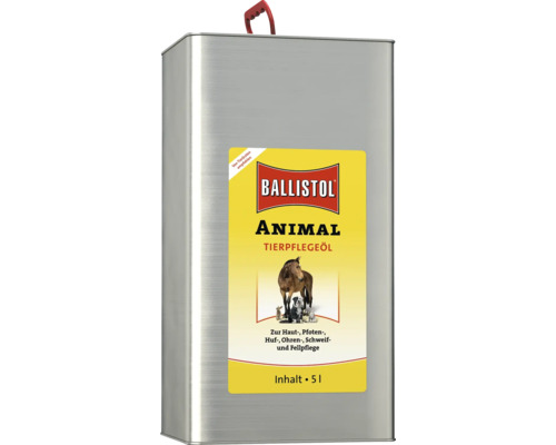 Ballistol Animal, 5 Liter Natürliches Pflegeöl für Haut, Fell, Ohren, Hufe und Pfoten von Haus- und Hoftiere