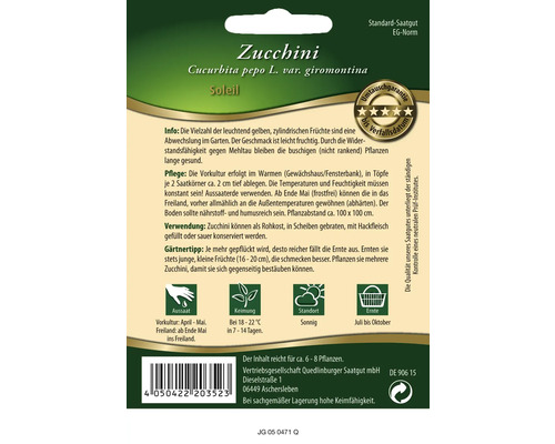 Samenpackung Zucchini