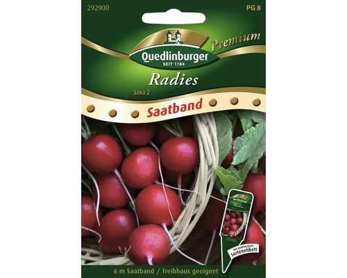 Radieschen 'Saxa 2' Quedlinburger Gemüsesamen Saatband