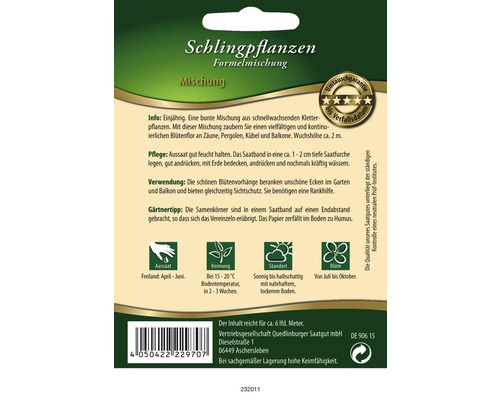 Samenmischung für Schlingpflanzen