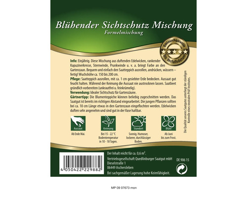 Blühende Sichtschutzmischung für Gartenzäune