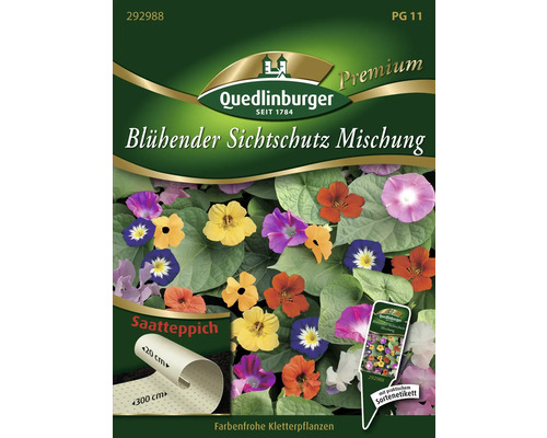 Blühender Sichtschutz Quedlinburger Blumensamen Saatteppich 20x300 cm