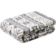 Gefaltete Fleecedecke mit Wintermuster