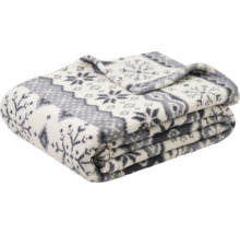 Gefaltete Fleecedecke mit Wintermuster