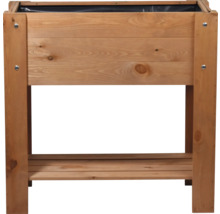 Hochbeet aus Holz mit Ablagefläche