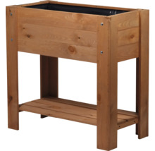 Hochbeet aus Holz mit Ablage