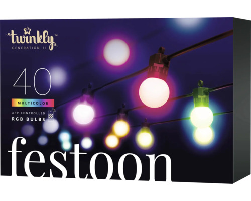 Twinkly Festoon Multicolor LED Lichterkette 40 LEDs
