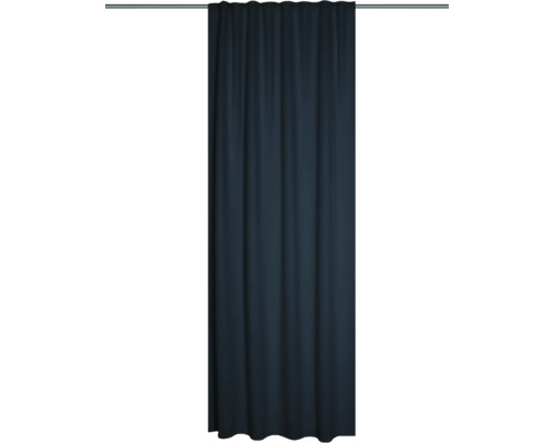 Vorhang mit Universalband Blacky dunkelblau 135 x 245 cm schwer entflammbar