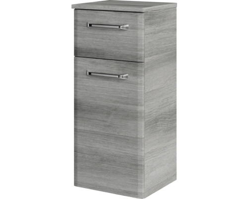 Grauer Waschbeckenunterschrank mit zwei Schubladen