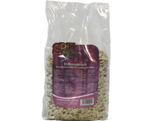 Wintervogelfutter Winterspass Extra Erdnusskerne Bruch 1,5 kg Erdnussbruch im durchsichtigen Beutel, Vogelfutter für Wildvögel