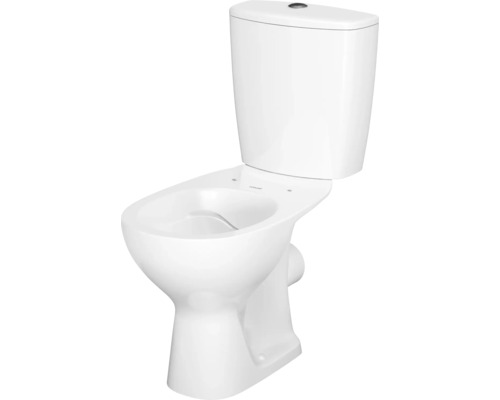 Standtoilette aus Keramik mit Spülkasten
