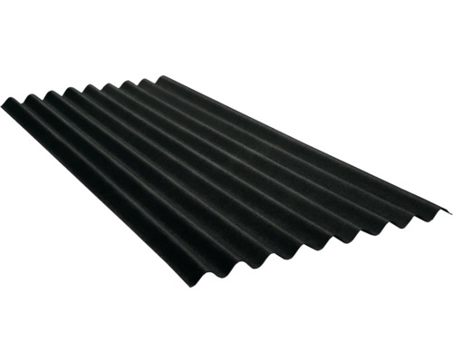 Onduline® Bitumenwellplatte Base mit Sinus Profil 95/38 schwarz 2000 mm x 855 mmx 2,6 mm