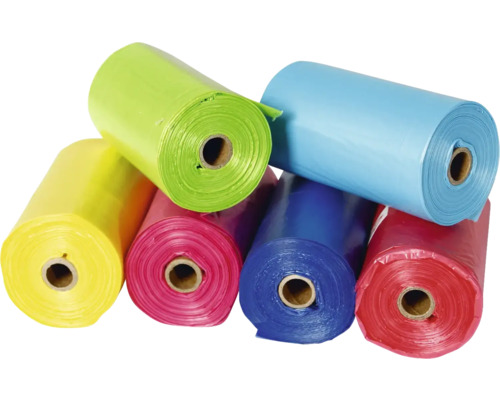 Mehrere Rollen Hundekotbeutel aus Kunststoff