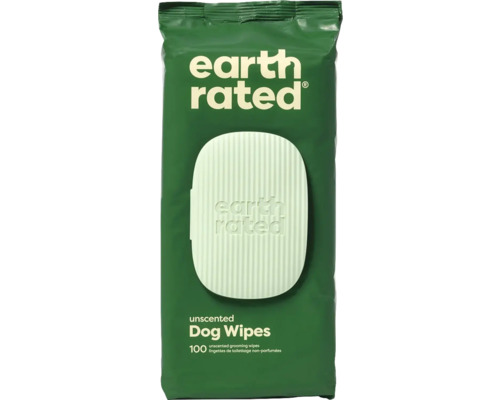 Earth Rated Hunde Feuchttücher, unparfümiert, Packung mit 100 Stück