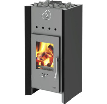Holzbefeuerter Saunaofen mit Saunasteinen