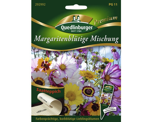 Margeritenblütige Mischung Quedlinburger Blumensamen Saatteppich 20x300 cm