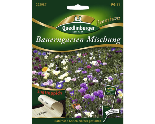 Bauergarten Quedlinburger Blumensamen Saatteppich 20x300 cm