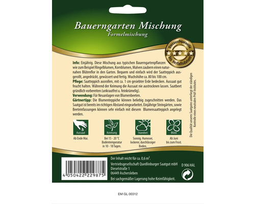 Samenpackung Bauerngarten Mischung