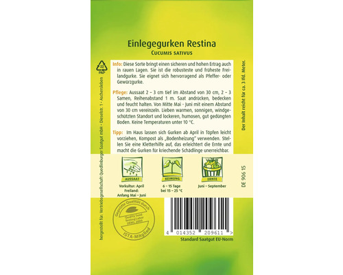 Samenpackung Einlegegurken Restina