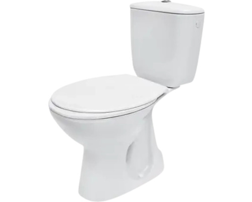 WC-Kombination Set form&style NEGROS Tiefspüler mit Spülrand Abgang senkrecht weiß glänzend mit WC-Sitz