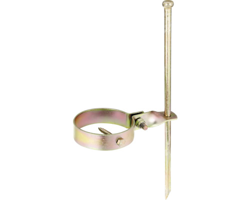 Schaukelanker zum Einschlagen L 390 mm Ø Schelle 100 mm galv. gelb verzinkt 1 Stück Erdungsblock mit Rohrschelle zur Befestigung von Rohren