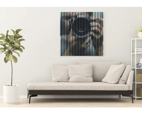 Dekoratives Wandbild mit Kaffeetasse im modernen Wohnzimmer