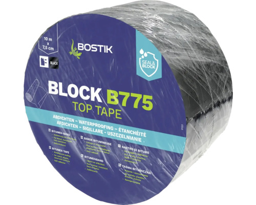 Bostik Block B775 Bitumenband schwarz 10 m x 7,5 cm Bostik Block B775 Bitumenband schwarz 10 m x 7,5 cm
