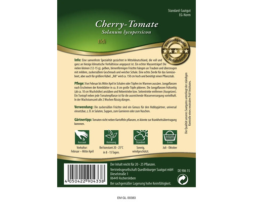 Verpackung Cherry Tomate Ildi Saatgut