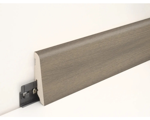 Sockelleiste aus Holz mit Befestigungsclip