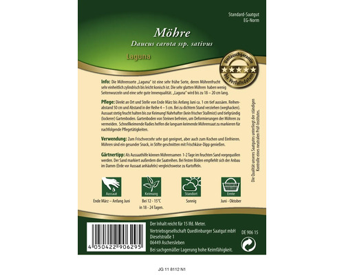 Möhre Laguna Saatgutpackung