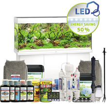 Aquarium-Komplettset mit Zubehör, LED-Beleuchtung und Energielabel