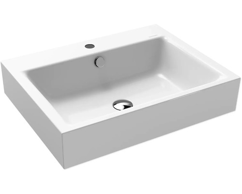KALDEWEI Aufsatzwaschbecken Puro 60 cm Stahl-Email mit Hahnloch und Perleffekt weiß 900706013001 KALDEWEI Aufsatzwaschbecken Puro 60 cm Stahl-Email mit Hahnloch und Perleffekt weiß 900706013001